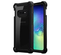 cadorabo Coque pour Samsung Galaxy S10e en Noir AULNE - 2-en-1 Housse Protection avec Bords Silicones et Dos Verre Acrylique - Hard Back Case Hybrid Cover Bumper