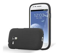cadorabo Coque pour Samsung Galaxy S3 Mini en Frost Noir - Housse Protection Souple en Silicone TPU avec Anti-Choc et Anti-Rayures - Ultra Slim Fin Gel Case Cover Bumper