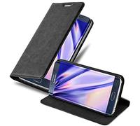 cadorabo Coque pour Samsung Galaxy S6 Edge Plus en Noir Nuit - Housse Protection avec Fermoire Magnétique, Stand Horizontal et Fente Carte - Portefeuille Etui Poche Folio Case Cover