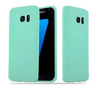 cadorabo Coque pour Samsung Galaxy S7 Edge en Candy Bleu - Housse Protection Souple en Silicone TPU avec Anti-Choc et Anti-Rayures - Ultra Slim Fin Gel Case Cover Bumper