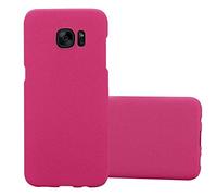 cadorabo Coque pour Samsung Galaxy S7 Edge en Frosty Rose Vif - Housse Protection Rigide en Plastique Dur avec Anti-Choc et Anti-Rayures - Ultra Slim Fin Hard Case Cover Bumper
