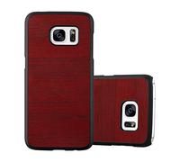 cadorabo Coque pour Samsung Galaxy S7 en Woody Rouge - Housse Protection Rigide en Plastique Dur avec Anti-Choc et Anti-Rayures - Ultra Slim Fin Hard Case Cover Bumper