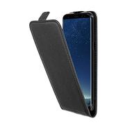cadorabo Coque pour Samsung Galaxy S8 Plus en Noir DE Jais - Housse Protection en Style Flip en Similicuir Structuré - Etui Poche Folio Case Cover
