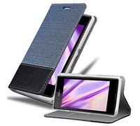 cadorabo Coque pour Sony Xperia E3 en Bleu FONCÉ Noir - Housse Protection avec Fermoire Magnétique, Stand Horizontal et Fente Carte - Portefeuille Etui Poche Folio Case Cover