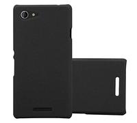 cadorabo Coque pour Sony Xperia E3 en Frosty Noir - Housse Protection Rigide en Plastique Dur avec Anti-Choc et Anti-Rayures - Ultra Slim Fin Hard Case Cover Bumper