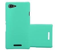 cadorabo Coque pour Sony Xperia E3 en Frosty Vert - Housse Protection Rigide en Plastique Dur avec Anti-Choc et Anti-Rayures - Ultra Slim Fin Hard Case Cover Bumper