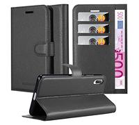 cadorabo Coque pour Sony Xperia L3 en Noir DE Jais - Housse Protection avec Fermoire Magnétique, Stand Horizontal et Fente Carte - Portefeuille Etui Poche Folio Case Cover