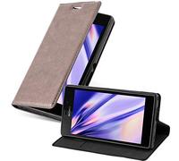 cadorabo Coque pour Sony Xperia M2 / M2 Aqua en Marron CAFÉ - Housse Protection avec Fermoire Magnétique, Stand Horizontal et Fente Carte - Portefeuille Etui Poche Folio Case Cover