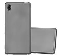 cadorabo Coque pour Sony Xperia M4 Aqua en Metallic Gris - Housse Protection Souple en Silicone TPU avec Anti-Choc et Anti-Rayures - Ultra Slim Fin Gel Case Cover Bumper