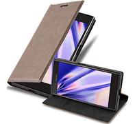 cadorabo Coque pour Sony Xperia X Compact en Marron CAFÉ - Housse Protection avec Fermoire Magnétique, Stand Horizontal et Fente Carte - Portefeuille Etui Poche Folio Case Cover