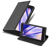 cadorabo Coque pour Sony Xperia X Compact en Noir Nuit - Housse Protection avec Fermoire Magnétique, Stand Horizontal et Fente Carte - Portefeuille Etui Poche Folio Case Cover