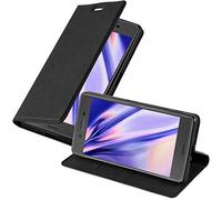 cadorabo Coque pour Sony Xperia X en Noir Nuit - Housse Protection avec Fermoire Magnétique, Stand Horizontal et Fente Carte - Portefeuille Etui Poche Folio Case Cover