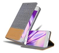 cadorabo Coque pour Sony Xperia XA1 en Gris Clair Marron - Housse Protection avec Fermoire Magnétique, Stand Horizontal et Fente Carte - Portefeuille Etui Poche Folio Case Cover