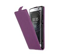 cadorabo Coque pour Sony Xperia XA2 en ORCHIDÉE Violets - Housse Protection en Style Flip en Similicuir Structuré - Etui Poche Folio Case Cover