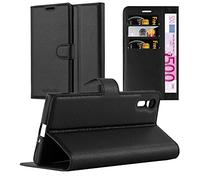 cadorabo Coque pour Sony Xperia XZ/XZs en Noir DE Jais - Housse Protection avec Fermoire Magnétique, Stand Horizontal et Fente Carte - Portefeuille Etui Poche Folio Case Cover
