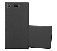cadorabo Coque pour Sony Xperia XZ1 Compact en Frost Noir - Housse Protection Souple en Silicone TPU avec Anti-Choc et Anti-Rayures - Ultra Slim Fin Gel Case Cover Bumper