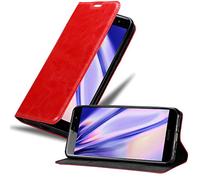 cadorabo Coque pour Sony Xperia XZ2 Premium en Rouge DE Pomme - Housse Protection avec Fermoire Magnétique, Stand Horizontal et Fente Carte - Portefeuille Etui Poche Folio Case Cover