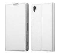 cadorabo Coque pour Sony Xperia Z2 en Classy Argent - Housse Protection avec Fermoire Magnétique, Stand Horizontal et Fente Carte - Portefeuille Etui Poche Folio Case Cover