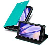 cadorabo Coque pour Sony Xperia Z3 Compact en Turquoise PÉTROLE - Housse Protection avec Fermoire Magnétique, Stand Horizontal et Fente Carte - Portefeuille Etui Poche Folio Case Cover