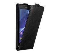 cadorabo Coque pour Sony Xperia Z3 en Noir Nuit - Housse Protection en Style Flip avec Fermoire Magnétique - Etui Poche Folio Case Cover