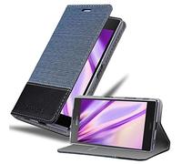 cadorabo Coque pour Sony Xperia Z5 en Bleu FONCÉ Noir - Housse Protection avec Fermoire Magnétique, Stand Horizontal et Fente Carte - Portefeuille Etui Poche Folio Case Cover