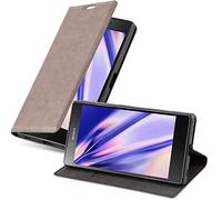 cadorabo Coque pour Sony Xperia Z5 en Marron CAFÉ - Housse Protection avec Fermoire Magnétique, Stand Horizontal et Fente Carte - Portefeuille Etui Poche Folio Case Cover
