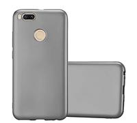 cadorabo Coque pour Xiaomi Mi A1 / 5X en Metallic Gris - Housse Protection Souple en Silicone TPU avec Anti-Choc et Anti-Rayures - Ultra Slim Fin Gel Case Cover Bumper