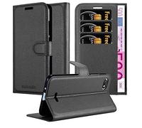 cadorabo Coque pour Xiaomi RedMi 6A en Noir DE Jais - Housse Protection avec Fermoire Magnétique, Stand Horizontal et Fente Carte - Portefeuille Etui Poche Folio Case Cover