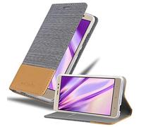 cadorabo Coque pour Xiaomi RedMi Note 3 en Gris Clair Marron - Housse Protection avec Fermoire Magnétique, Stand Horizontal et Fente Carte - Portefeuille Etui Poche Folio Case Cover