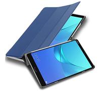 Cadorabo Coque Tablette pour Huawei MediaPad M5 8 (8.4" Zoll) en Bleu FONCÉ Jersey - Housse Protection Très Fine en Similicuir en Style Livre avec Auto Wake Up et Stand Horizontal