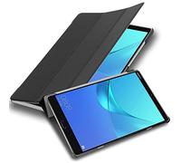 Cadorabo Coque Tablette pour Huawei MediaPad M5 8 (8.4" Zoll) en Noir Satin - Housse Protection Très Fine en Similicuir en Style Livre avec Auto Wake Up et Stand Horizontal