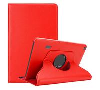 Cadorabo Coque Tablette pour Huawei MediaPad T3 7 (7.0" Zoll) en Rouge Pavot - Housse Protection en Style Livre sans Auto Wake Up avec Stand Horizontal et Fermeture de Bande Élastique