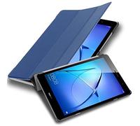 Cadorabo Coque Tablette pour Huawei MediaPad T3 8 (8.0" Zoll) en Bleu FONCÉ Jersey - Housse Protection Très Fine en Similicuir en Style Livre sans Auto Wake Up et Stand Horizontal