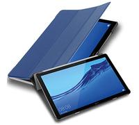Cadorabo Coque Tablette pour Huawei MediaPad T5 10 (10.1" Zoll) en Bleu FONCÉ Jersey - Housse Protection Très Fine en Similicuir en Style Livre sans Auto Wake Up et Stand Horizontal