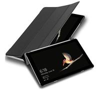 Cadorabo Coque Tablette pour Microsoft Surface Go en Noir Satin - Housse Protection Très Fine en Similicuir en Style Livre sans Auto Wake Up et Stand Horizontal