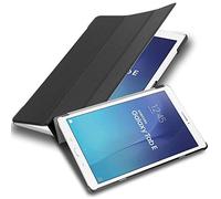 Cadorabo Coque Tablette pour Samsung Galaxy Tab E (9.6" Zoll) SM-T561 / T560 en Noir Satin - Housse Protection Très Fine en Similicuir en Style Livre sans Auto Wake Up et Stand Horizontal