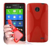 Cadorabo DE-101162 coque pour téléphone Rouge pour Nokia Lumia X