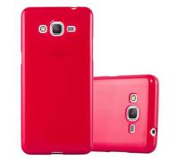 cadorabo Coque pour Samsung Galaxy Grand Prime en Jelly Rouge - Housse Protection Souple en Silicone TPU avec Anti-Choc et Anti-Rayures - Ultra Slim Fin Gel Case Cover Bumper