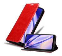 cadorabo Coque Compatible avec Wiko VIEW4 en Rouge DE Pomme - Housse Protection avec Fermoire Magnétique, Stand Horizontal et Fente Carte - Portefeuille Etui Poche Folio Case Cover