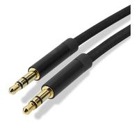 Cadorabo Câble audio auxiliaire 3.5mm 2m en Noir - Câble jack stéréo compatible avec les appareils courants dotés d'une prise auxiliaire de 3.5 mm