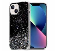 cadorabo Etui Compatible avec Le Apple iPhone 13 Mini en Noir avec Paillettes - Housse de Protection en Silicone TPU Flexible avec Paillettes Scintillantes - Ultra Slim Back Case