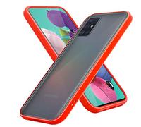 cadorabo Étui Compatible avec Samsung Galaxy A51 5G en Rouge Givré - Touches Noires - Coque de téléphone Portable avec Silicone TPU à l'intérieur et Dos en Plastique Mat - Housse de Protection