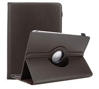 Cadorabo Étui pour Tablette Compatible avec Alcatel 1T (10") en Marron - Housse de Protection en Cuir synthétique avec Fonction de Support - Étui à 360 degrés avec Bande élastique