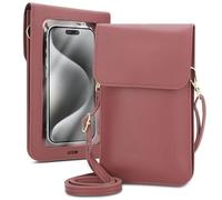 Cadorabo Etui pour téléphone Portable Compatible avec Google Pixel 7 Pro-Petit Sac à Main avec Compartiment et fenêtre, Sac à bandoulière pour Pixel 7 Pro, 2 Compartiments, Similicuir, Femme, Pink