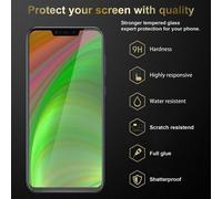 Cadorabo film blindé pour Asus ZenFone Max M2 film de protection en noir film plein écran tempéré verre de protection
