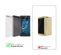 Cadorabo film blindé pour Huawei P9 PLUS film de protection en noir film plein écran tempered verre de protection