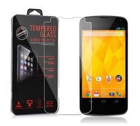 Cadorabo Film blindé pour LG Google Nexus 4 Film de protection en transparent Verre trempé de protection d'écran