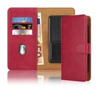 cadorabo Housse à Rabat Compatible avec Samsung Galaxy Trend Lite-Housse pour téléphone Portable avec Compartiment pour Carte,PU Cuir 360 degrés Book Cove Portable à Rabat Rouge
