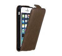 Cadorabo Housse Compatible Avec Apple Iphone 5 / 5s / Se 2016 En Marron Café - Étui De Protection Au Design Flip Avec Fermeture Magnétique