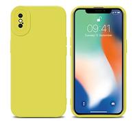 cadorabo Housse Compatible avec Apple iPhone XS Max en Fluid Jaune - Étui de Protection en Silicone TPU Flexible